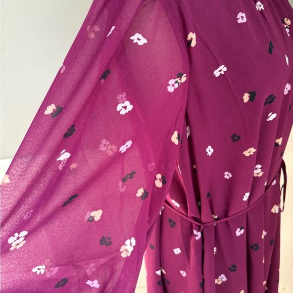 Ann Taylor Purple Long Sleeve Dress - Picture 6 of 10